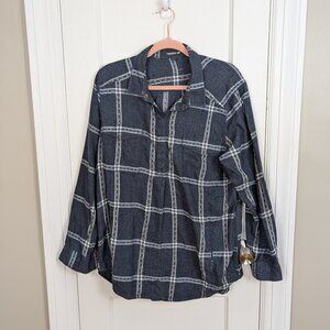 Toad&Co Navy Plaid Tunic